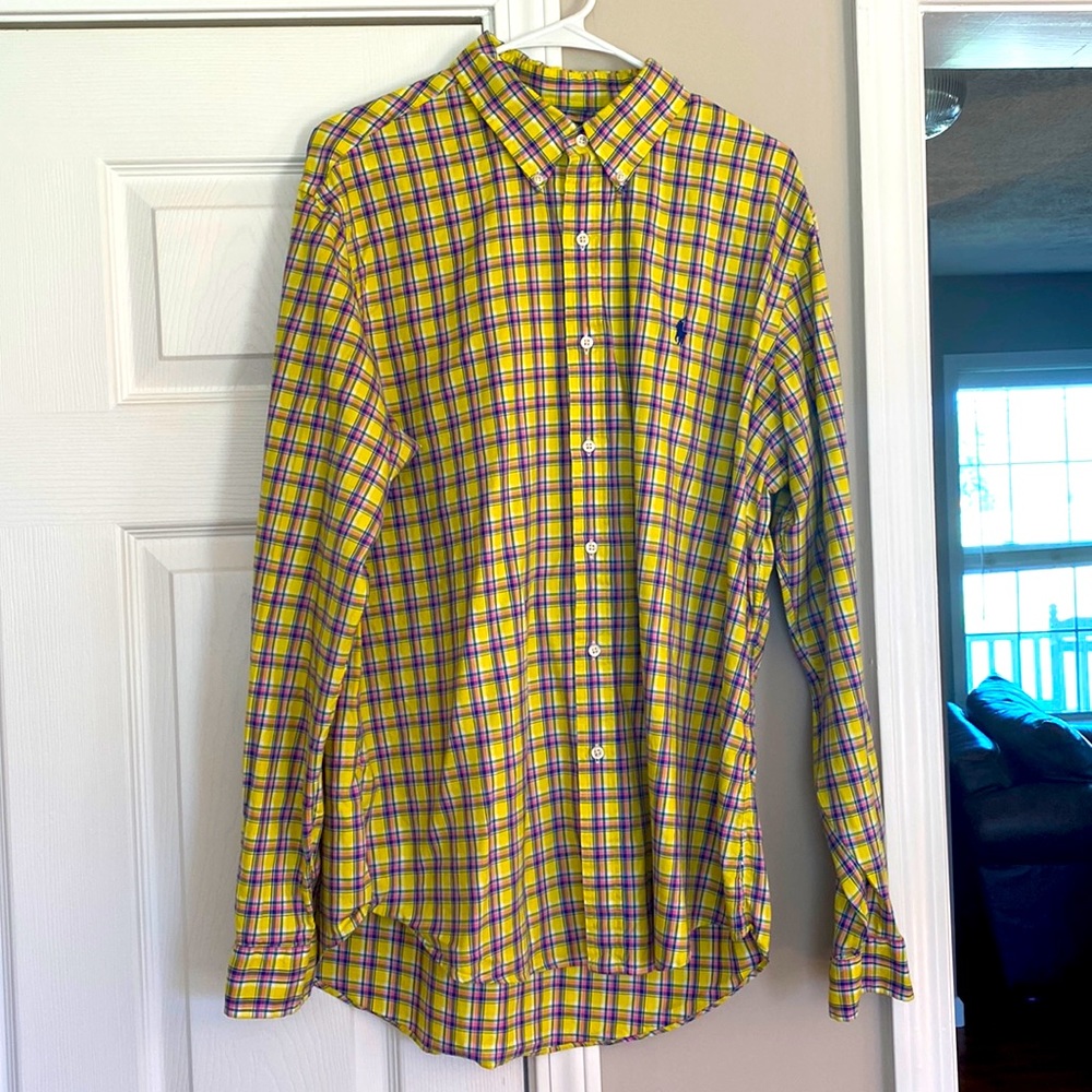 Ralph Lauren size XL Men’s Button Down Long Sleeve Beautiful Spring/Summer Color